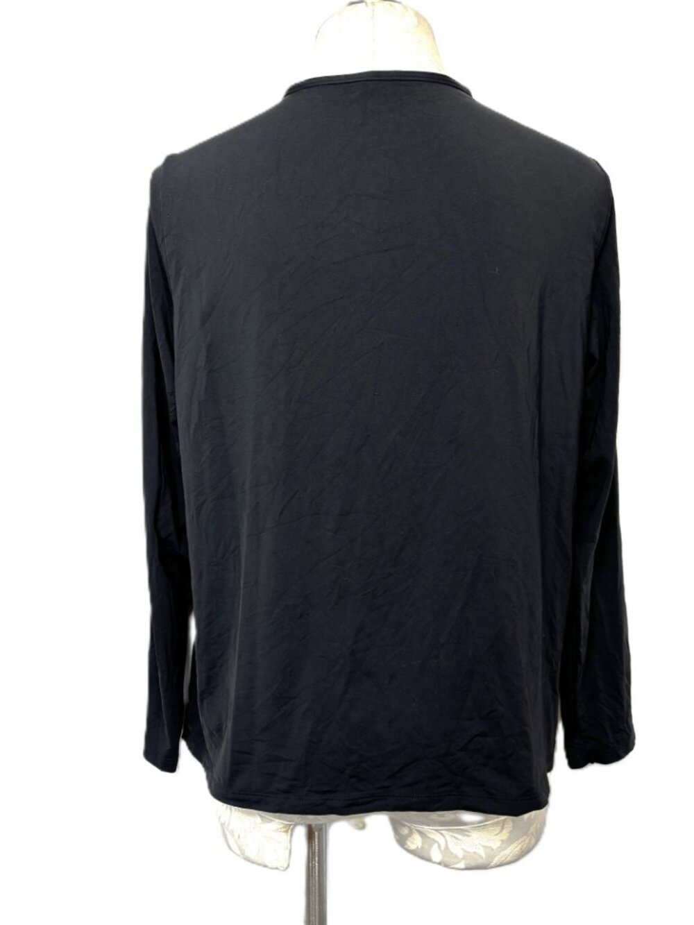 * Lands’ End Casual Career Blue Floral Long Sleeve Top Sz 1 X - Picture 5 of 9